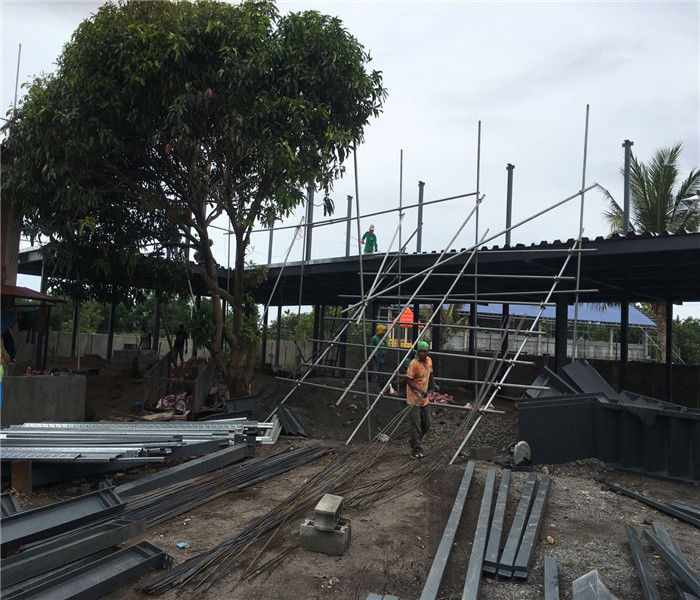 Grey Color H Section Prefabricated Steel Structures For Garages