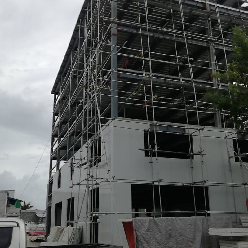 High Rise Steel Prefabricated Steel Structure Buildings Frame Homes For Maldives Use Insulation Materials