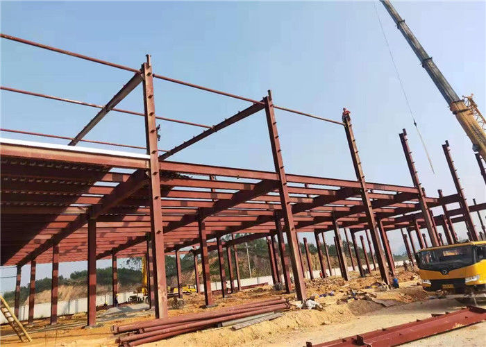 Q235 Steel Workshop Buildings Two Floor Pre Engineered Metal Building Structure
