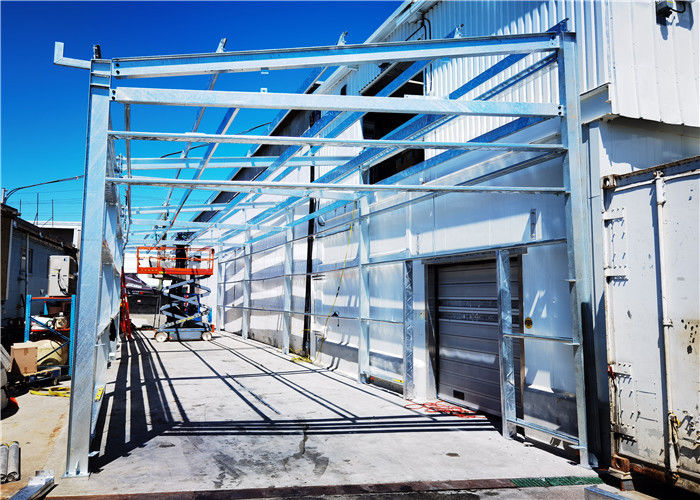 Single Slope Roof Hot Dipped Galvanized Steel Frame Metal Storage