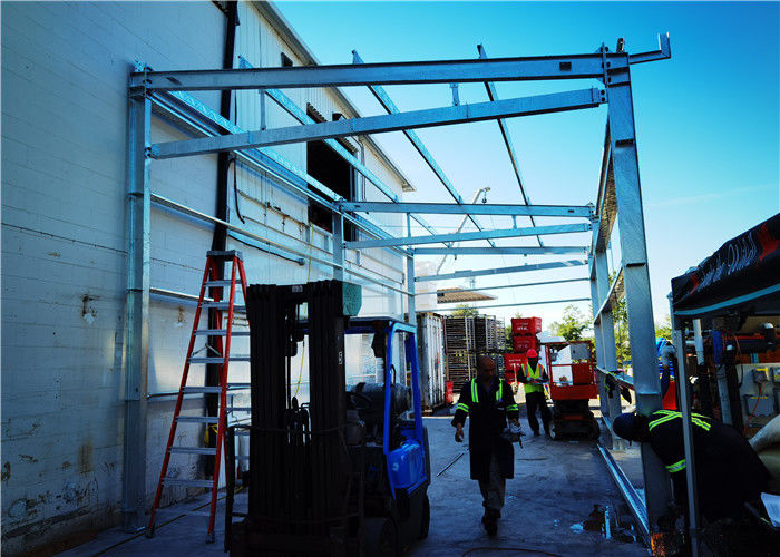 Single Slope Roof Hot-Dipped Galvanized Steel Frame Metal Storage Building For Seafood
