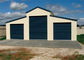 Anti Seismic Steel Barn Structures Kits With Three Rolling Door Sandwich Panel