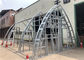Curve Shape Light Steel Frame Construction Building  / Commercial Steel Frame Buildings